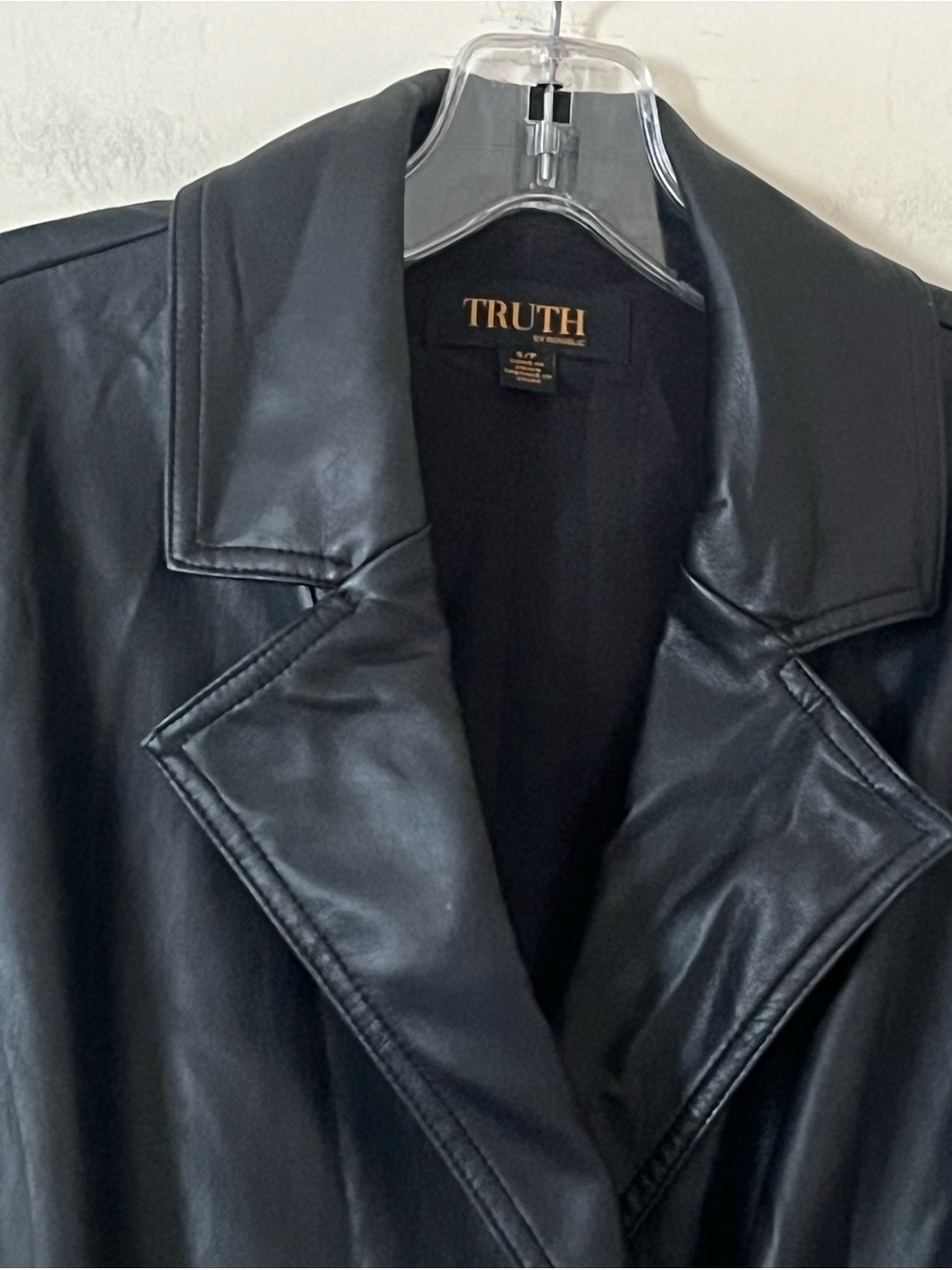 Truth by Republic Faux Leather Dress Vest with Wrap tie/buttons Size Small - Picture 10 of 16